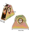 Heavy-duty V groove caster wheels with dimensions for industrial use, featuring durable construction and high load capacity.