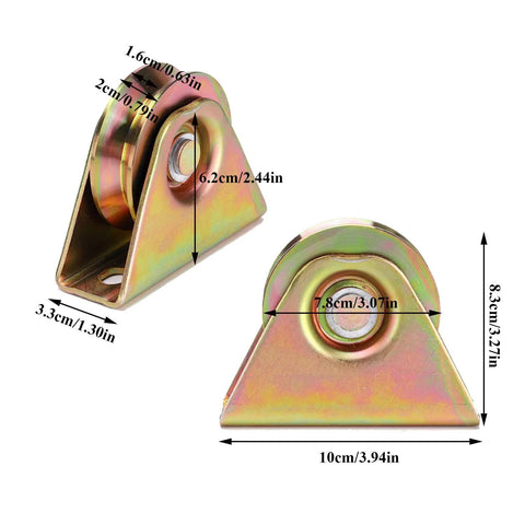 Heavy-duty V groove caster wheels with dimensions for industrial use, featuring durable construction and high load capacity.