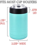 Double Wall Vacuum Insulated 12 Oz Can Cooler Keeps Your Drinks Dank And Icy Cold Food Grade Stainless Steel Tumbler with dimensions.