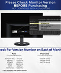 Monitor back displaying version number for Quick Attach VESA Adapter Plate Mount For Acer And ViewSonic Monitors Supporting R240HY bidx.