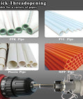 PVC Pipe Threader Kit With Internal And External Threaders One Half Inch Three Quarter Inch And One NPT Drill Bit Included