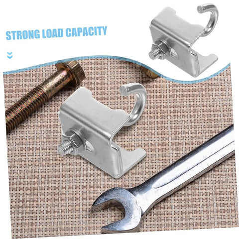 Killer Grip Six Piece Heavy Duty Girder Clamp Hooks For Beam Storage Versatile Shelving Brackets For Warehouse Organization Beefy Steel Hardware Built Like A Tank