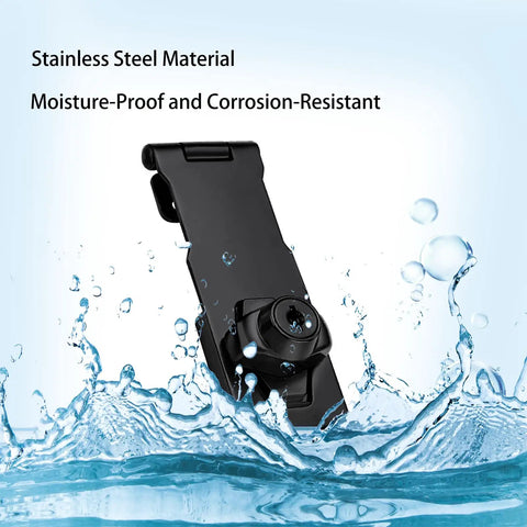 Two Pack Keyed Hasp Locks With Twist Knob For Small Doors And Cabinets, stainless steel, black, waterproof tested in water splash