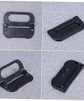 4 Pack Slick Flush Pull Handles For Sliding Doors Cabinets And Drawers With Hidden Latch, black recessed ring hardware