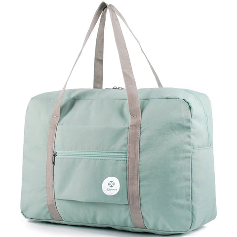 Spirit Airlines Compatible Foldable Travel Duffel Bag Tote Carry On Luggage For Weekender And Overnight Trips Waterproof Lightweight Sport Duffle Bag For Women And Girls Mint Green 1112