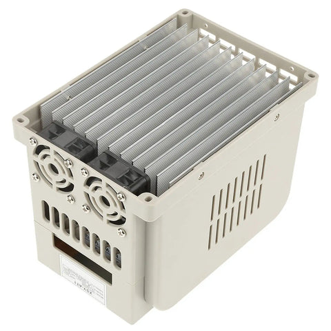 Rugged 2.2kW Variable Frequency Drive VFD with 120V to 220V support, featuring a large heat sink and easy terminal wiring for industrial motors.