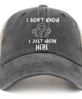 Breathable Golf Trucker Cap For Men And Women with humorous text, low profile unstructured hat, six embroidered eyelets, lightweight soft feel