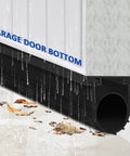Installed DGSL 16 ft black garage door bottom rubber weather seal with 5/16 in T ends