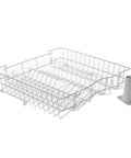 Genuine OEM Upper Dishrack Assembly For Dishwashers, White, Replacement Part Fits GE Models Including WD28X10369, with spray nozzle