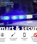 LoRa Smart Door Sensor Starter Kit With One Quarter Mile Outdoor Range promotional graphic with police car lights