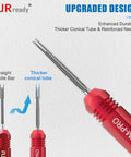 Deutsch Pin Removal Tool For DT DTM DTP DTHD And HD Series Connectors with thicker conical tube and reinforced needle.