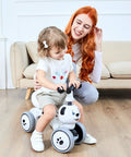 Child riding Mini Balance Bike Toy For Toddlers 10-36 Months, No Pedals Ride On Walker with Silent Wheels, Blink Eye Spotty Dog Design
