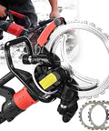Close-up of Heavy Duty Beast Mode 9500 Watt Electric Concrete Wall Ring Saw With Built In Water Pump for masonry cutting.