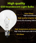 25 Watt Wax Warmer Bulbs 120V E12 Base G50 For Full Size Scentsy Wax Warmer Candle Warmer Lamp Wax Burner Warm White Light
