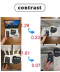 Comparison of Faraday Shielding Fabric For RFID And WiFi Blocker with meter readings, showing signal reduction using Copper Nickel EMF Shielding Material.