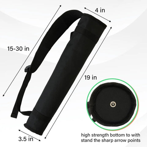 Archery Quiver For Back Or Hip Carry Adjustable Arrow Holder For Compound And Recurve Bows Lightweight Foldable Quiver