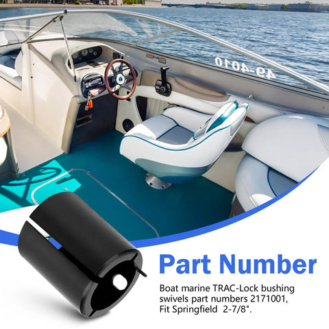 Trac-Lock Bushing Swivels Replacement for Springfield Two Seven Eighths Inch Pedestal Seats Keeps Your Boat Seat Locked In From Rotating Clamps Tight Two Pack Marine Hardware, black marine bushing swivel for 2-7/8 in pedestal