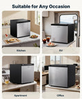 Compact Upright Freezer Delivering 1.1 Cu Ft Of Legit Cold Storage perfect for offices, RVs, apartments and kitchens.