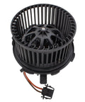Heavy Duty Front Heater Motor AC Blower Assembly With Fan Cage For Audi A4 A5 Q5 S4 S5 Quattro 2008 2016 top view showing fan cage and motor.