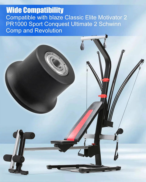 Close-up of Six Piece Rolling Seat Trolley Wheels Replacement For Compatible With Blaze Classic Elite Motivator 2 PR1000 Sport Conquest