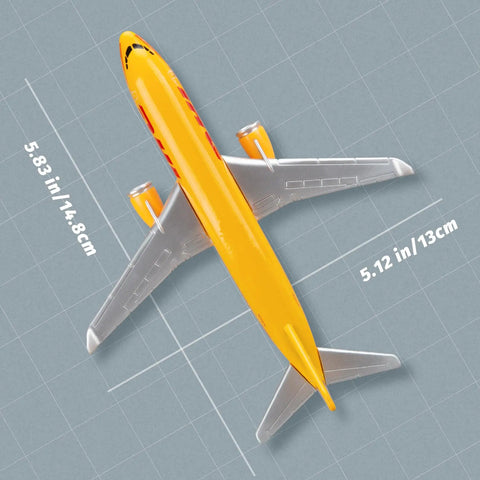 Top view of DHL Boeing 757 1 To 400 Scale Model Airplane Diecast And Plastic Display Piece For Collectors Ultra Detailed