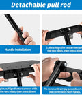 Heavy Duty Furniture Dolly With Removable Pull Handle Move It Easy Back Saver Connectable Moving Dolly Cart handle installation