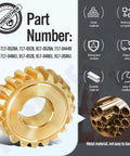 20T Worm Gear Replacement for 40 to 42 Inch Snowblowers with Part Numbers 717-0528A, 917-0528, durable brass material