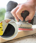 135 Piece 5 Inch Sanding Discs Set Eight Hole Round Hook And Loop Gold Pro Grade Grit for Random Orbital Sander on wood