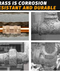 5 Piece 5/8 Inch Quick Push To Connect Brass Fittings Union Straight DOT Approved Air Line Adapter corrosion resistance