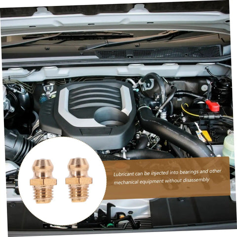 Engine with Grease Zerk Fitting Assortment Kit With Angled Nozzles SAE Brass Angled Grease Tips inset