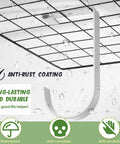 8 Pack Flat Bike Hooks For Garage Storage Elevate Overhead Racks And Wall Shelves Thickened Iron Hangers For Easy Bike Hanging Ceiling Accessory White Finish