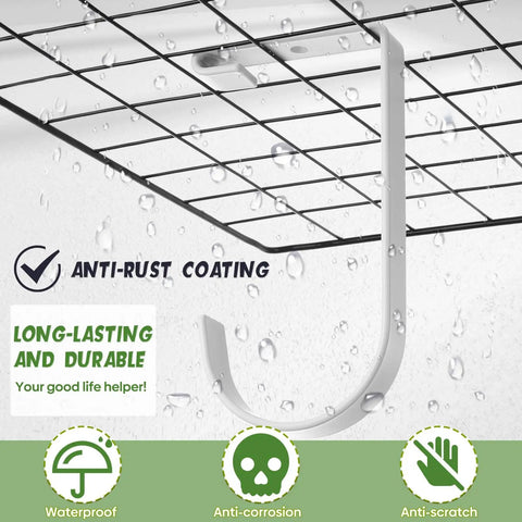 8 Pack Flat Bike Hooks For Garage Storage Elevate Overhead Racks And Wall Shelves Thickened Iron Hangers For Easy Bike Hanging Ceiling Accessory White Finish