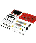 Oscilloscope DIY Kit Bundle With 100MHz Probe, Clip Probe, And ESD Safe Silicone Mat components on white background