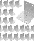 Forty Piece Heavy Duty Metal Corner Braces And Top Tier L Brackets For Woodworking rust resistant angle brackets for furniture support.