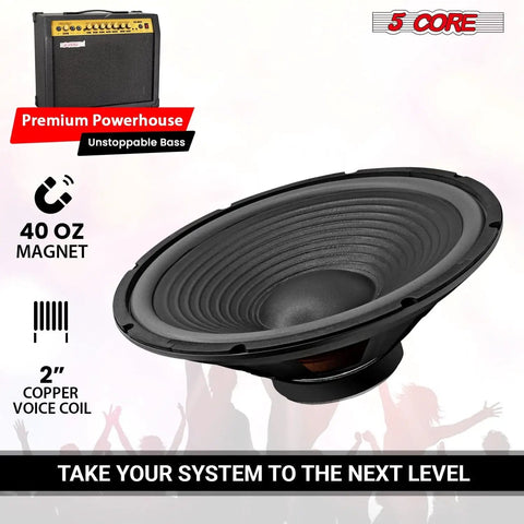 15 Inch Guitar Speaker 220W RMS 450W Peak 4 Ohm With Y30 Ferrite Magnet For PA And Amp Cabinets And Systems Warm Lows Clear Mids