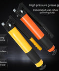 Portable Grease Gun Tool With 21 Oz Load And Anti Slip Lever Handle For Leakproof Lubrication Of Motors, Bikes, Tractors, And Machinery