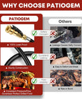Comparison between Patiogem propane hose and others showing safety, durability, and grill quality.