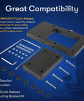 Xi Series quick-release trolling motor bracket kit and components