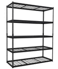 Heavy Duty 5 Tier Garage Shelving Unit With 2500 Lbs Capacity, 60 In L By 24 In D By 78 In H Metal Utility Storage Rack, black