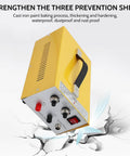 30A Jewelry Spot Welder For Gold Silver Platinum And Steel Necklaces, yellow shell, control knobs, and handle visible