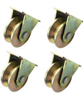 V Type Groove Sliding Gate Roller Wheel Set With Dual Bearings, Beefy Heavy Duty Steel Track Caster, Pack Of 4, 80mm