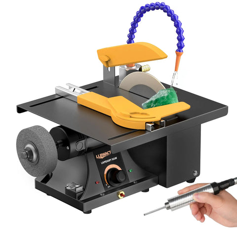 Beefed Up 350W Lapidary Benchtop Saw For Cutting And Engraving 0 To 10000 RPM Water Cooled All In One Kit For Wood Acrylic Stone