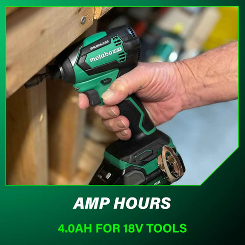 Using a drill with Lightweight 18V 4.0Ah Lithium Battery With Fuel Indicator And 1.3 Lbs Weight For All 18V Tools