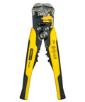 Heavy Duty Wire Stripper Tool With Fine Adjustment Screw For 0 To 6 Mm2 Cables Crimping Isolated And Non Isolated Cable Shoes Durable Yellow And Black Hand Tool For Pros And DIYers front view