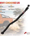 Dodge Ram Front Adjustable Track Bar 0 To 3 Inch Lift For 2003 To 2013 2500 3500 Heavy Duty Off Road Steering Rod Easy Bolt On Install Improves Alignment And Handling On Lifted Trucks, black steel part shown