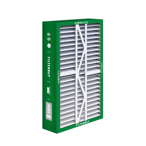 Air Filter 17.5x27x5 MERV 8 Two Pack For HVAC System Pleated Dust And Allergen Defense boxed view