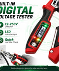Hella Durable 4 In 1 Electrician Pliers With Built In Smart Voltage Tester showing LED display and voltage detection feature.