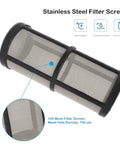 Inline 3/4 Inch Female NPT Strainer with 100 Mesh Stainless Steel Filter Screen and sediment filter shown closer up