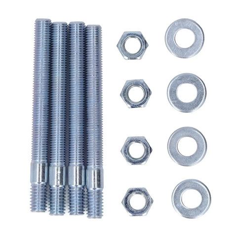 Carburetor Studs Kit With Spacers, 3.5 Inch Mounting Stud Set For Five Sixteenth Inch Thread Intake Manifolds, Replacement For Holley Edelbrock Carter Rochester, Heavy Duty Metal Carb Mounting Hardware