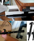 Heavy Duty Ball Bearing Keyboard Tray Slides For Cabinets 240mm Or 290mm Closed Length With 480mm Or 578mm Extended Reach 35mm Wide Smooth Quiet Rustproof Cold Rolled Steel Drawer Guides on cabinet tray